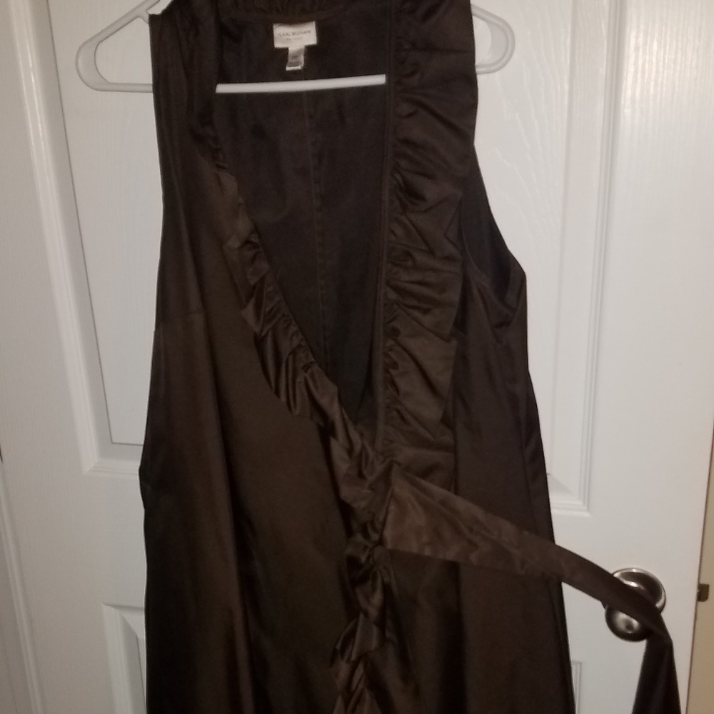 ISAAC MIZRAHI XXL WRAP DRESS BROWN